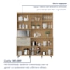 Cozinha Compacta Nobreza C/5 Portas 160Cm Carvalho/Greige Nesher