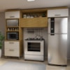 Cozinha Compacta Princesa 4 Portas 1 Gaveta Freijó/off white Nesher