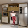 Cozinha Compacta Princesa 4 Portas 1 Gaveta Freijó/off white Nesher
