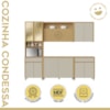 Cozinha Completa 11 Portas 2 Gavetas Condessa Carvalho/Greige Nesher
