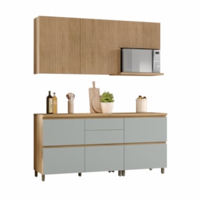 Cozinha Completa 4 Peças Rainha Nature/Verde Nesher
