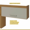 Cozinha Completa 5 Portas 4 Gavetas Ripado 100% MDF Princesa Freijó/Off White Nesher