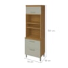 Cozinha Completa 5 Portas 4 Gavetas Ripado 100% MDF Princesa Freijó/Off White Nesher