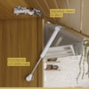 Cozinha Completa 5 Portas 4 Gavetas Ripado 100% MDF Princesa Freijó/Off White Nesher