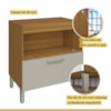 Cozinha Completa 5 Portas 4 Gavetas Ripado 100% MDF Princesa Freijó/Off White Nesher