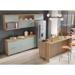 Cozinha Completa 8 Peças Marquesa Gourmet Nature/Verde Nesher