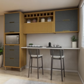 Cozinha Completa Imperatriz 3 Gavetas Nesher 