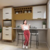 Cozinha Completa Imperatriz 3 Gavetas Nesher Freijo/Off White