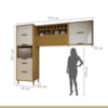 Cozinha Completa Imperatriz 3 Gavetas Nesher Freijo/Off White