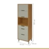 Cozinha Completa Imperatriz 3 Gavetas Nesher Freijo/Off White