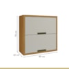 Cozinha Completa Imperatriz 3 Gavetas Nesher Freijo/Off White