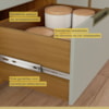 Cozinha Completa Imperatriz 3 Gavetas Nesher Freijo/Off White