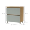 Cozinha Completa Rainha 10 Portas 8 Gavetas Ripado 100% Mdf Nature/Verde Nesher