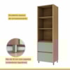 Cozinha Completa Rainha 10 Portas 8 Gavetas Ripado 100% Mdf Nature/Verde Nesher
