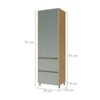 Cozinha Completa Rainha 10 Portas 8 Gavetas Ripado 100% Mdf Nature/Verde Nesher
