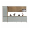 Cozinha Completa Rainha 10 Portas 8 Gavetas Ripado 100% Mdf Nature/Verde Nesher