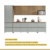 Cozinha Completa Rainha 10 Portas 8 Gavetas Ripado 100% Mdf Nature/Verde Nesher