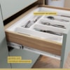 Cozinha Completa Rainha 10 Portas 8 Gavetas Ripado 100% Mdf Nature/Verde Nesher