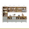 Cozinha Completa Rainha 10 Portas 8 Gavetas Ripado 100% Mdf Nature/Verde Nesher