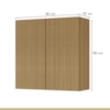 Cozinha Completa Rainha 10 Portas 8 Gavetas Ripado 100% Mdf Nature/Verde Nesher