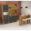 Cozinha Loft Painel Imperatriz Gourmet Freijo/Grafite Nesher
