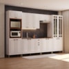 Cozinha Modulada 18 Portas 2 Gavetas Com Vidro Reflecta Firenze Branco Indekes