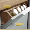 Cozinha Modulada 5 Peças e 5 Gavetas 100% MDF Marquesa Nature/Verde Nesher