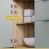 Cozinha Modulada 5 Peças e 5 Gavetas 100% MDF Marquesa Nature/Verde Nesher