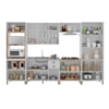 Cozinha Modulada Estilo Americana Com Vidro Reflecta Firenze Branco Indekes