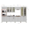 Cozinha Modulada Estilo Americana Com Vidro Reflecta Firenze Branco Indekes