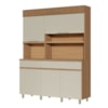 Cozinha Realeza 160 cm 5 Portas 2 gavetas 100% MDF Realeza Carvalho/Greige Nesher