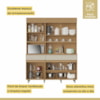Cozinha Realeza 160 cm 5 Portas 2 gavetas 100% MDF Realeza Carvalho/Greige Nesher