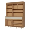 Cozinha Realeza 160 cm 5 Portas 2 gavetas 100% MDF Realeza Carvalho/Greige Nesher