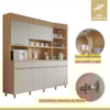 Cozinha Realeza 6 Portas 3 Gavetas 100% MDF Realeza Carvalho/Greige Nesher
