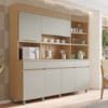 Cozinha Realeza 6 Portas 3 Gavetas 100% MDF Realeza Carvalho/Greige Nesher