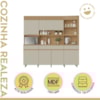 Cozinha Realeza 6 Portas 3 Gavetas 100% MDF Realeza Carvalho/Greige Nesher