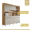 Cozinha Realeza 6 Portas 3 Gavetas 100% MDF Realeza Carvalho/Greige Nesher
