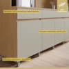 Cozinha Realeza 6 Portas 3 Gavetas 100% MDF Realeza Carvalho/Greige Nesher