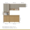 Cozinha Simone Mendes 270Cm 4 Peças 9 Portas 3 Gavetas 100% MDF Nesher 