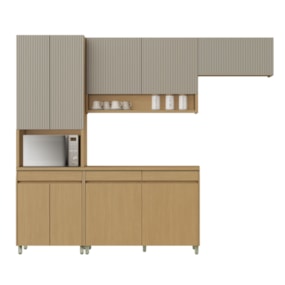 Cozinha Simone Mendes 270Cm 4 Peças 9 Portas 3 Gavetas 100% MDF Nesher