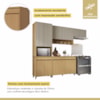 Cozinha Simone Mendes 270Cm 4 Peças 9 Portas 3 Gavetas 100% MDF Nesher 
