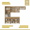 Cozinha Simone Mendes 270Cm 4 Peças 9 Portas 3 Gavetas 100% MDF Nesher 