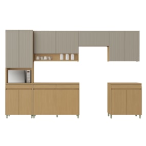 Cozinha Simone Mendes 350cm 6 Peças 13 Portas 7 Gavetas Nesher