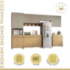 Cozinha Simone Mendes 350cm 6 Peças 13 Portas 7 Gavetas Nesher