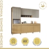 Cozinha Simone Mendes 5 Peças 12 Portas 270cm Nesher 100% MDF