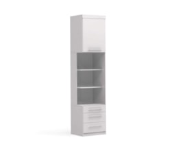Criado Mudo Modulado 1 Porta e 3 Gavetas Branco A527 Kappesberg Criado Mudo Modulado 1 Porta e 3 Gavetas Branco A527 Kappesberg