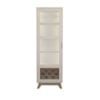 Cristaleira Mirage Com Luzes De LED E Adega Cinamomo/Off White Artely 