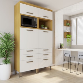 Despenseiro 4 portas Princesa  Freijo com Off White Nesher