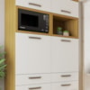 Despenseiro 4 portas Princesa  Freijo com Off White Nesher