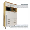 Despenseiro 4 portas Princesa  Freijo com Off White Nesher